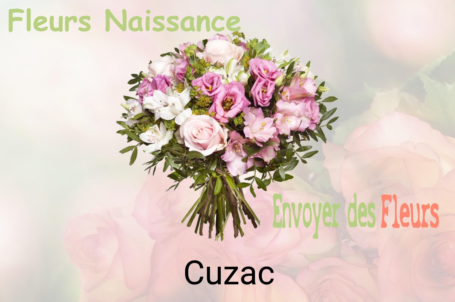 Bouquet de fleurs de naissance livré à Cuzac